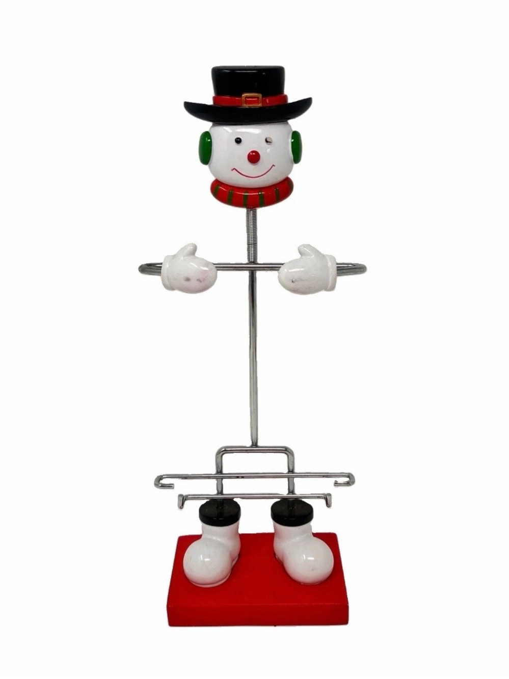 Snowman Letter Holder Menu Photo Holder Desktop Decor